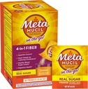 Metamucil On- the- Go, Daily Psyllium Husk Powder Supplement med Real Sugar, 4-in-1 Fiber for fordøjelsessundhed, Orange Glat smag drik, 2 pakke x 30 tæller = 60 pakker i alt