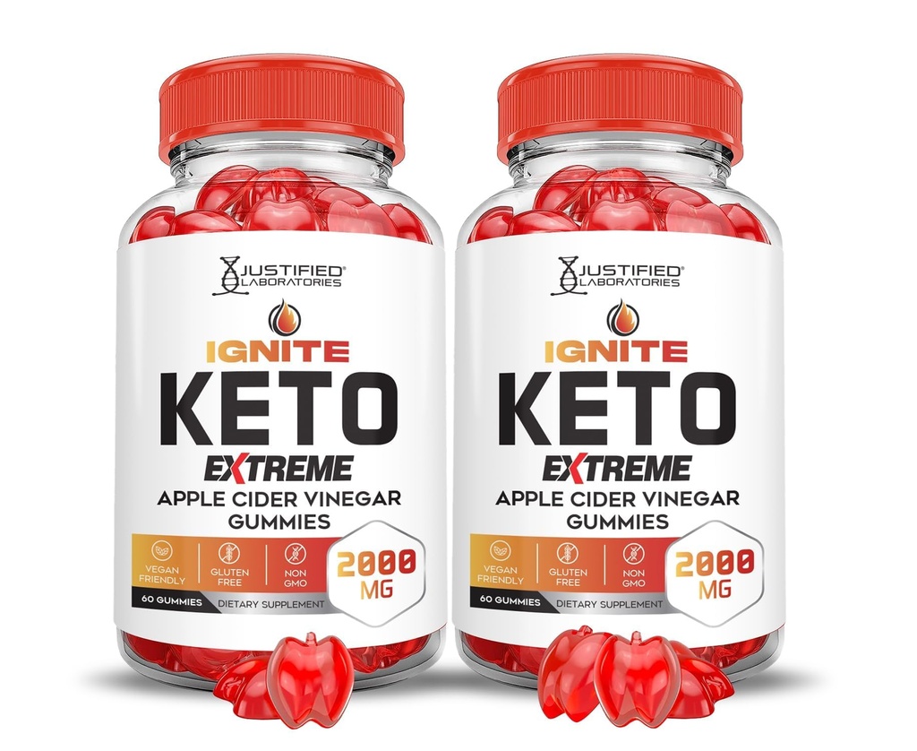 Justified Laboratories (2 Pack Idite Keto ACV Gummies Extreme 2000MG Advanced Idite Keto Gummies Apple Cider Vinciate Formulated with Pomegranate Beet Juice Powder B12 Vegan Non GMO 120 Gummys