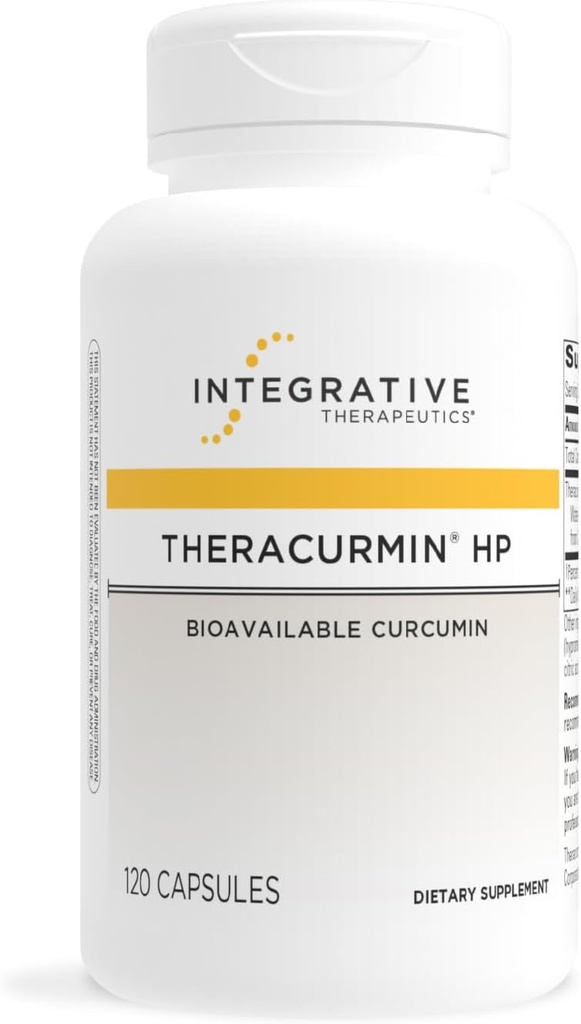 Integrative Therapeutics Theracurmin HP - Gurkemeje supplement til hjerte og fælles sundhedsstøtte * - Muscle Recovery Support * - Non- Soy, Dairy- Free & Gluten- Free - 120 Kapsler (60 Servere)