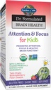 Livets have Dr. Formuleret opmærksomhed og fokus for børn, Supplement fremmer sund hjerne funktion, koncentrering med økologiske vilde blåbær, Pine Bark, C-vitamin, D-vitamin og probiotika, 60 Greve