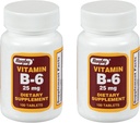 Rugby vitamin B- 6 tabletter - 25 mg vitamin B6 - Kosttilskud - 100 greve (2 Pack)