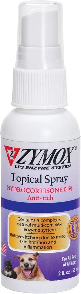Zymox (OTC) Spray w / Hydrocortison 0,5%, 2 Fl. Oz (pakning med 1)