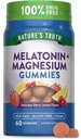 Nature 's Truth Melatonin med Magnesium Gummies Name 124; 60 Greve Name 124; Berry Lemon Flavor