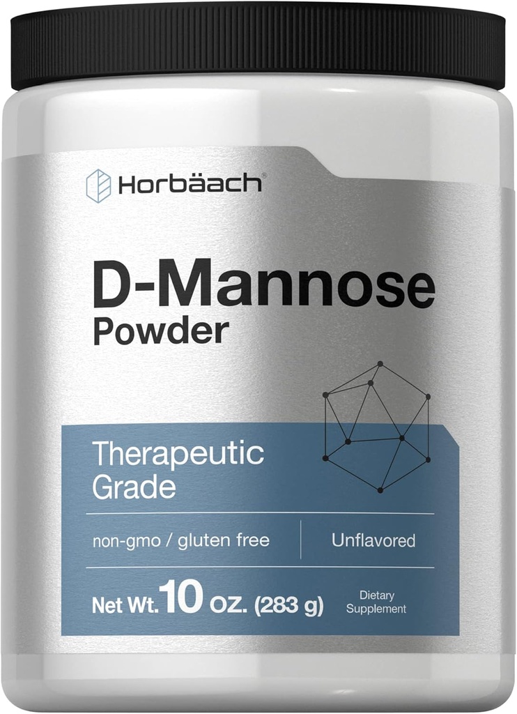 Horbaach D- Mannose Powder D124; 10 Oz D124; Supplement til Kvinder og Mænd D124; Unflavored D124; Vegetar, Non- GMO, og Gluten Free