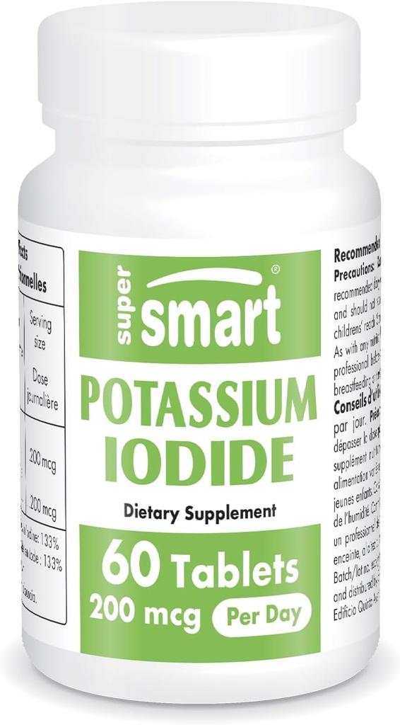 SuperSmart - Kalium Iodide KI 200mcg per dag (Stabil jod) - High Potency Shield