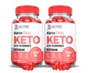 (2 Pack) Keto Bits Keto ACV Gummies Extreme 2000MG Keto Bites Keto Gummies Apple Cider Vinagar Formuleret med Pomegranat Beet Juice Powder B12 Vegan Non GMO 120 Gummys