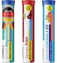 T & D Tysk Mineral Plus pakke 60 Servering - Vegan, Zero Sugar - Drik Effervescent tabletter - Jern, Calcium, Magnesium Pharma - Made in Germany