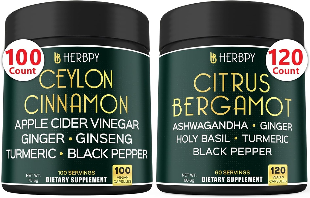 Bundle 6in1 Premium Ceylon kanel kosttilskud & 6in1 Citrus Bergamot supplement