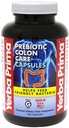 Yerba Prima Prebiotics Colon Care Fiber Caps, 180 Kapsler - Fem former for Fiber Plus FOS Præbiotika - Kosttilskud - Sund Opløselig & Uopløselige fibre til regelmæssighed