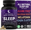 Natural Sleep Aid for Adults │Best Sleep of Your Life │Valerian Root │GABA │5-HTP │Melatonin │120 Non-Habit Forming Capsules │Lab Tested