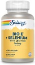 Bio Vitamin E 400 IE (268 mg) med Selenium 100 mcg og Lecithin - Thyroid Support, Antioxidant og immunsupport, Høj Absorption, Lab Verified, 60- Day Garanti, 30 Servere, 60 Softgels