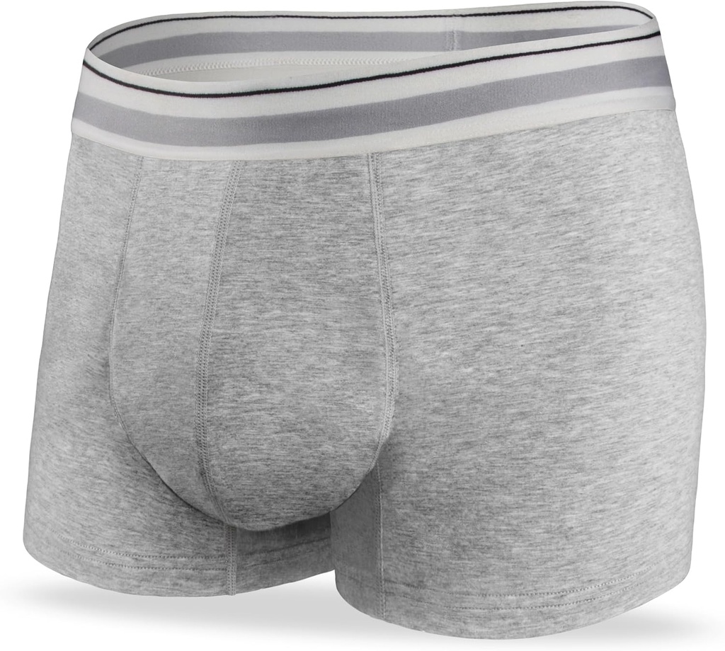 Herreinkontinens Underwear Afvaskelig læk Bevis Boxer Briefinger Absorbency 2.3 oz Prostata Bregen Control 1 Pack (Light Gray, 2XL)