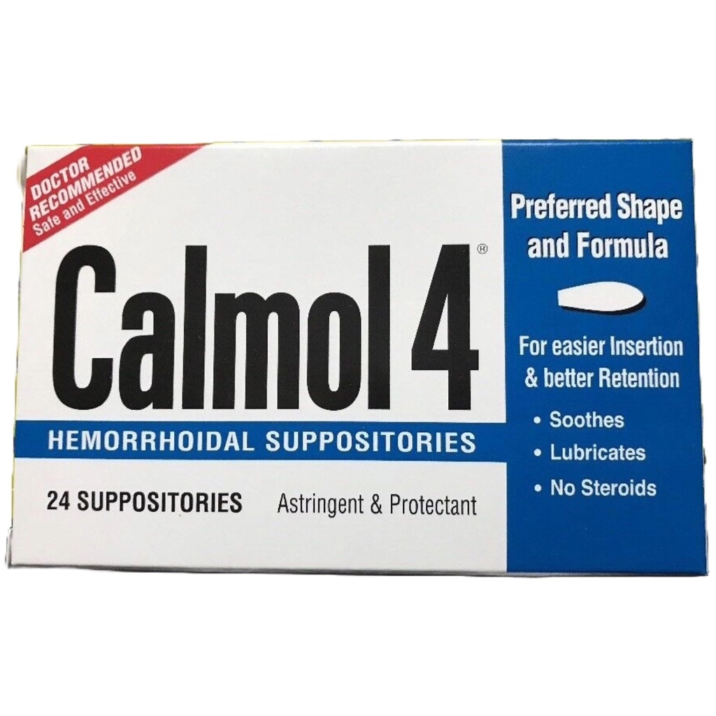 Calmol 4 Hæmorroide suppositorier med beroligende naturlige ingredienser, 24 Greve