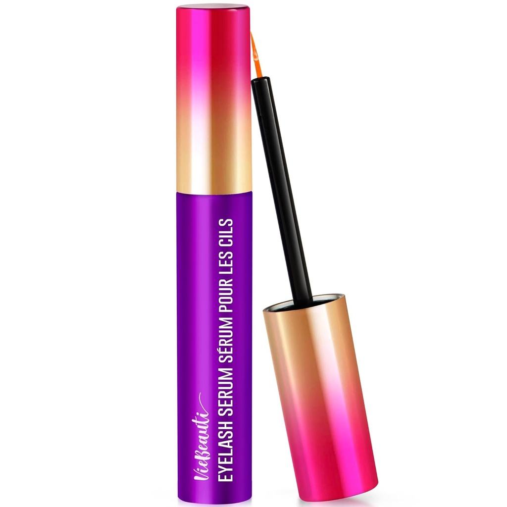 VieBeauti Premium Eyelash Growth Serum: Lash Enhancing Serum med avanceret formel til Boost Længere Fuller og Thicker Luscious Lass 0,067 Fl. Oz., Purple