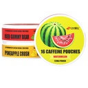 LyvWel 72mg koffein Energy Pouches - Vandmelon, Rød vingummibamse, Ananas Crush - Juicy Clean Energy with Guarana - 3-Pack (48 Total Pouches)