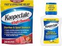 Kaopectate Anti- Diarrheal Soft Chews 24 Tæl og Opsat Mavesæk Relief Væske 11 Fl Oz