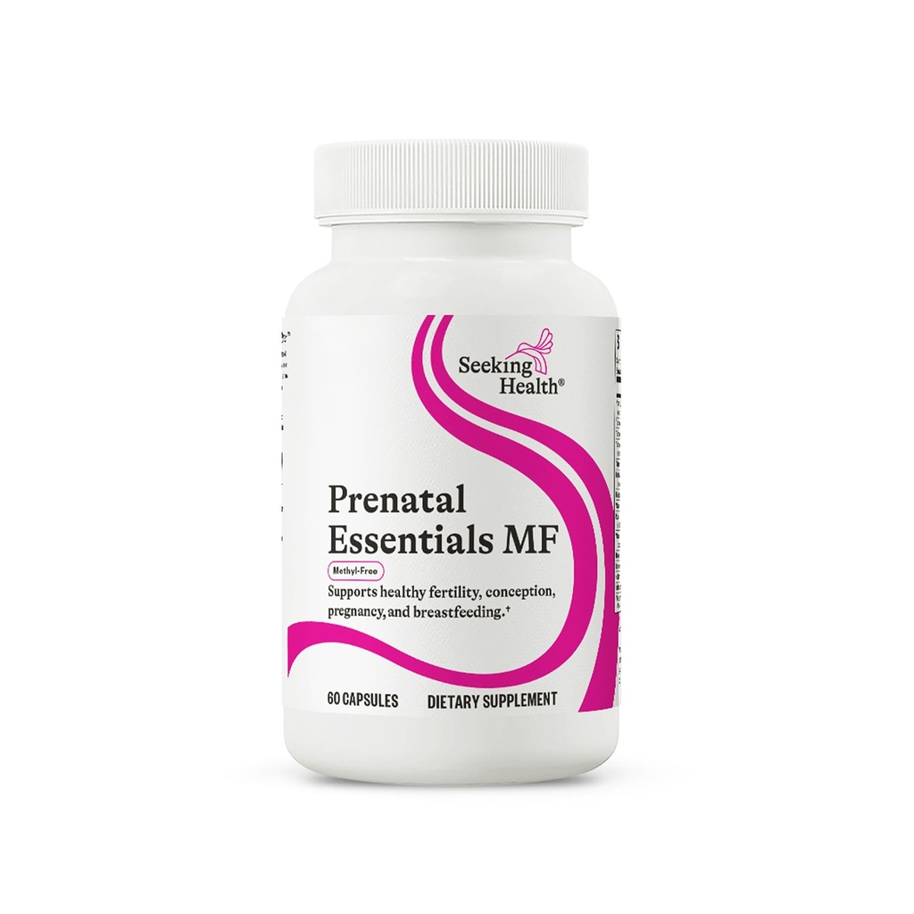 Søg Health Prenatal Essentials MF - Brain Development & Methylation Support - Methyl- Free Vegetar Kapsler med Selenium, Vitamin B6, Zink & Vitamin B12- 60 Kapsler