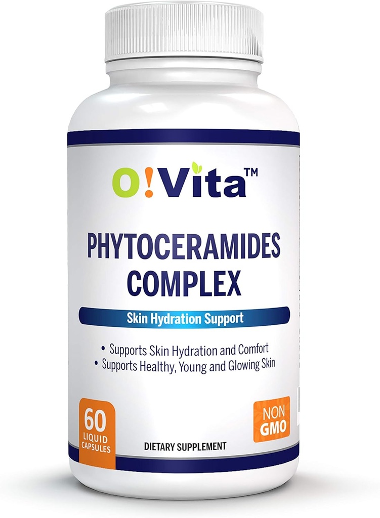 Phytoceramider Kompleks, Hudens reparation og foryngelse, Anti- Aging Support, Plante-afledte Ceramider, med Vitaminer C, B-6, og B-12, 2-måned Supply (60 non-GMO flydende kapsler)