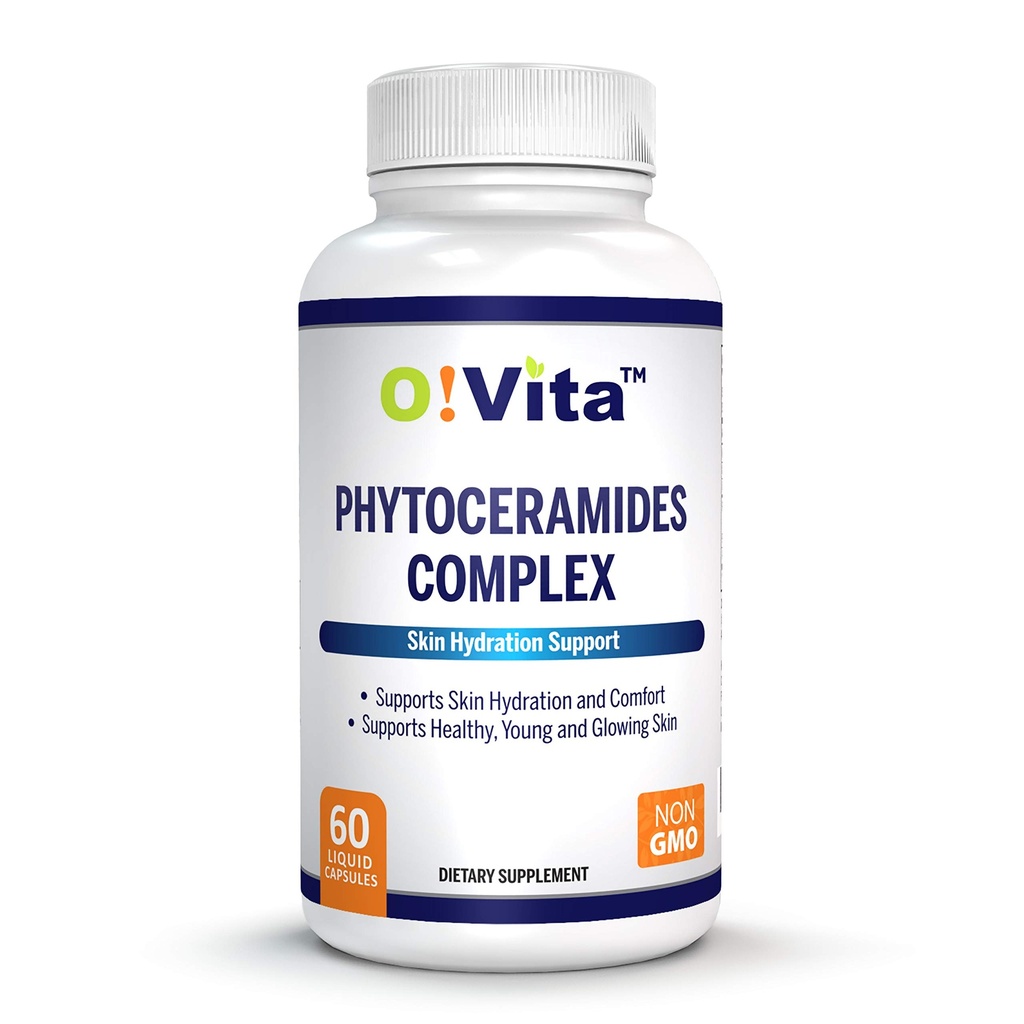 Phytoceramider Kompleks, Hudens reparation og foryngelse, Anti- Aging Support, Plante-afledte Ceramider, med Vitaminer C, B-6, og B-12, 2-måned Supply (60 non-GMO flydende kapsler)