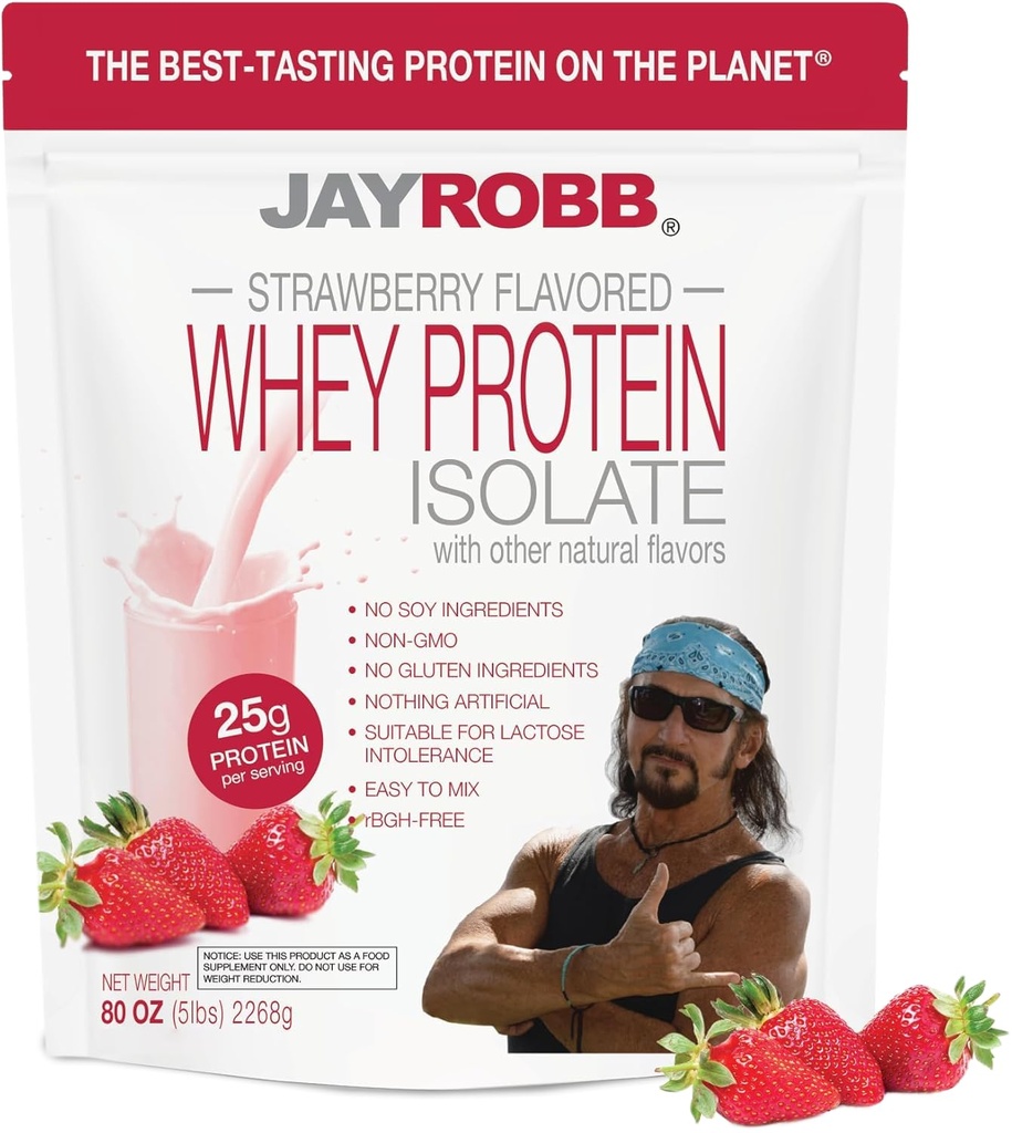 JAYROBB Whey Protein (5 pund, jordbær)