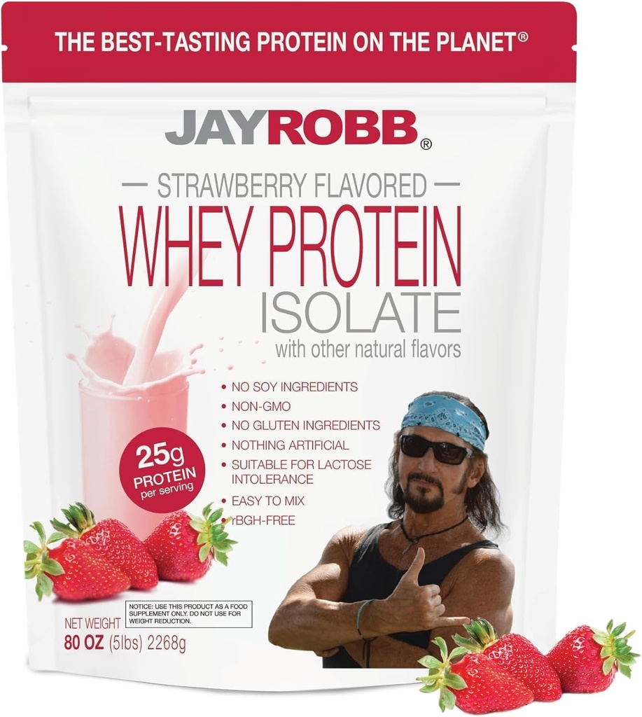 JAYROBB Whey Protein (5 pund, jordbær)