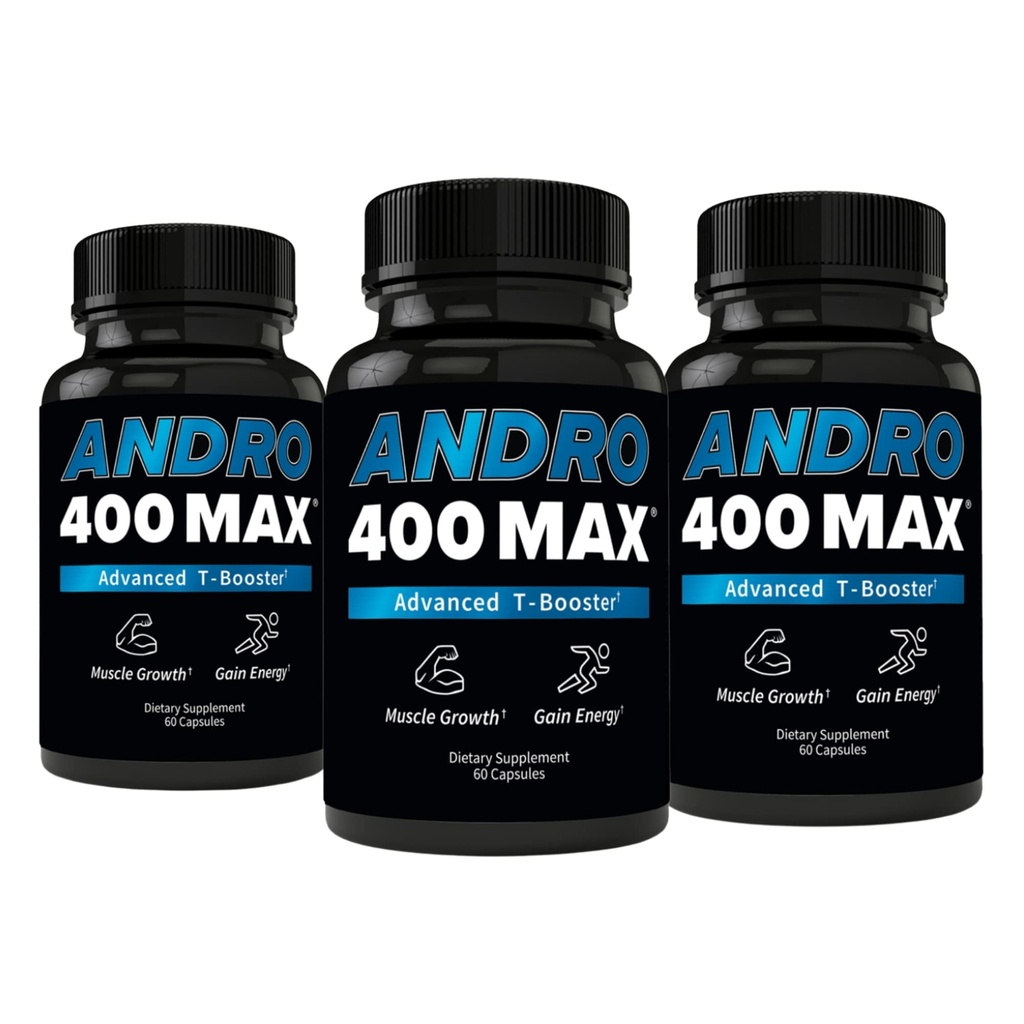 Andro400 Testosteron støtte til mænd og kvinder - Tongkat Ali, L- Arginin & L- Citrullin - Energi, Vitality & Performance - 180 kapsler, 180 - Day Supply