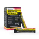 BODi Energize Pre Workout Powder - Beta- Alanine, Quercetin & Low- Dosis Coffein Formel for forbedret energi & fokus, øge energi & Endurance supplement, Strawberry Lemonade Flavored, 20 sticks
