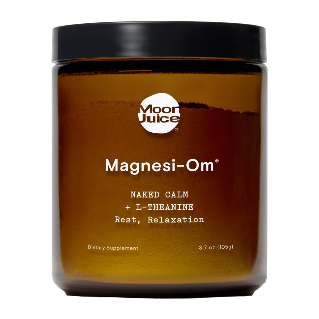 Måne Juice Magnesium -Om Magnesium Powder supplement - Chlated Magnesium Complex + L- Theanine Blend for hvile, afslapning og regelmæssighed - Vegan, Non- GMO & ingen sukker, Unflavored, 3,9 oz, 30 Seings