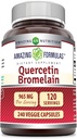 Amazing Nutrition Quercetin 800 Mg med Bromelain 165 Mg Veggie Kapsler Supplement 124; Non- Gluten Free Gluten 124; Lavet i USA