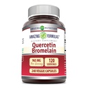 Amazing Nutrition Quercetin 800 Mg med Bromelain 165 Mg Veggie Kapsler Supplement 124; Non- Gluten Free Gluten 124; Lavet i USA