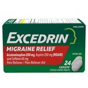 Extredrin Migræne Relief Caplets for Migræne Symptomer, Acetaminophen 250 mg, Aspirin 250 mg, Koffein 65mg, Pain Reliever, 24 Tæl