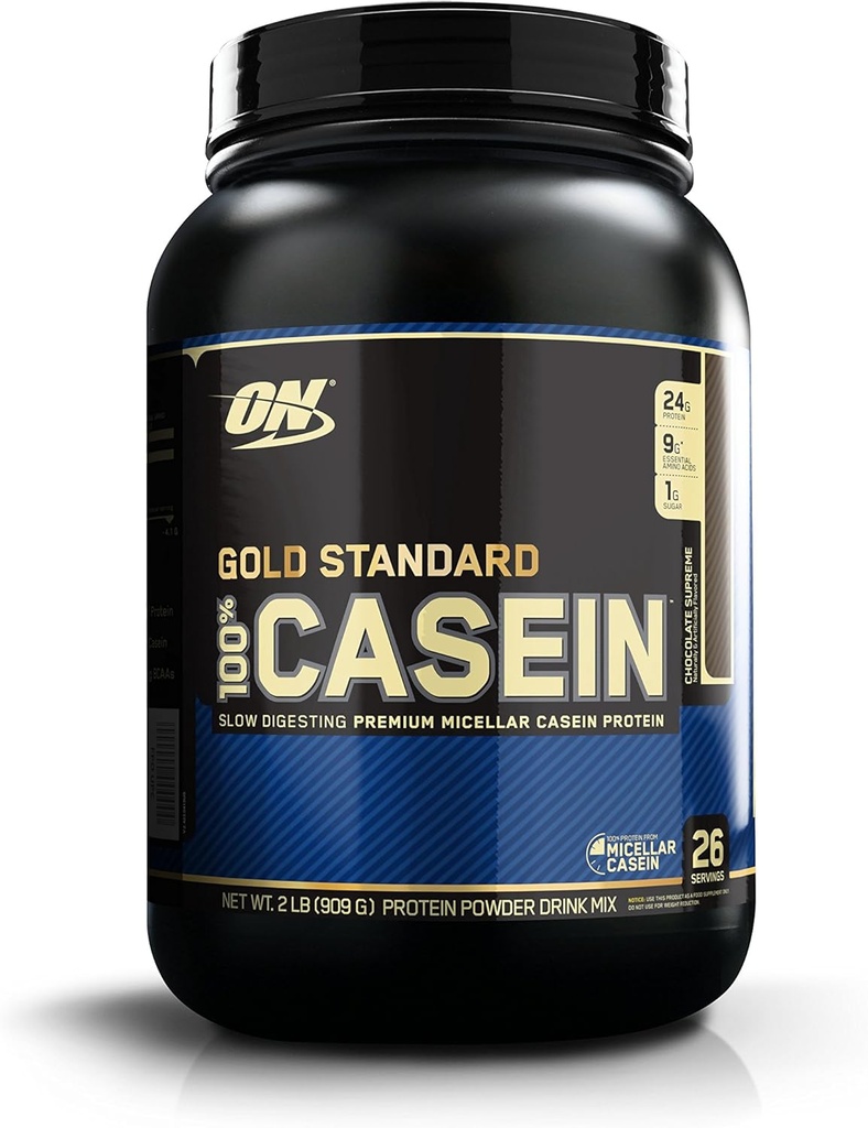 Optimum Nutrition Gold Standard 100% Casein Protein Powder, Chocolate Supreme, 2 Pund