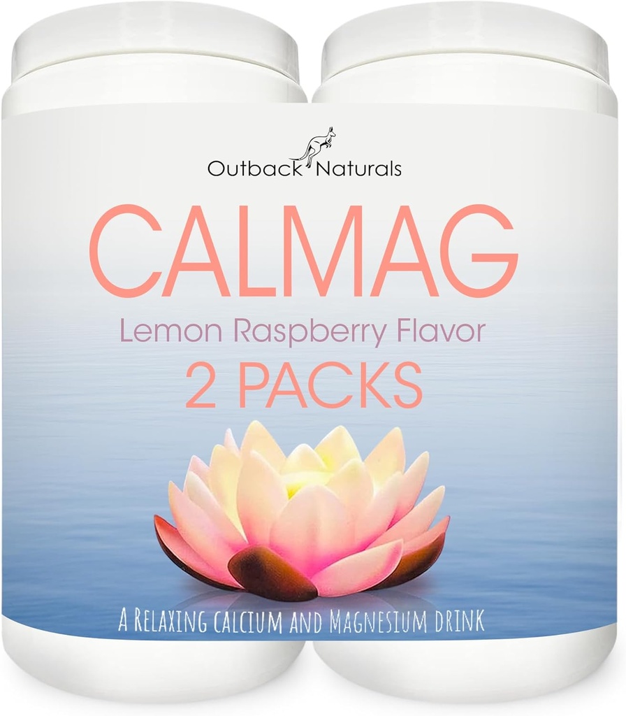 CalMag Høj Absorption 2: 1 Calcium og Magnesium Citrate Powder Supplement; Understøtter Stress Relief, Sleep & Bone Styrke, Lemon Raspberry Flavor, 16.5 oz. (Pack of 2)