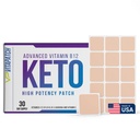 Keto Patch med B12 Methylcobalamin og Vitamin Guarana B12 Patch for Energy - 30 dages levering Keto & Vitamin B12 Patches - Lavet i USA
