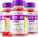 NutraRize (pakke med 3 hurtige rippede Keto + ACV Gummies, Advanced Formel, Keto Apple Cider Vinagar, 1000MG Vitamin supplement, Maksimal styrke Gummies Anmeldelser (180 Gummies)