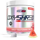 EHP Labs OxyShred Pre Workout Powder - Preworkout Powder med L Glutamin & Acetyl L Carnitin, Energy Boost Drink - Juicy Watermelon, 60 Servere