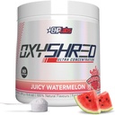 EHP Labs OxyShred Pre Workout Powder - Preworkout Powder med L Glutamin & Acetyl L Carnitin, Energy Boost Drink - Juicy Watermelon, 60 Servere