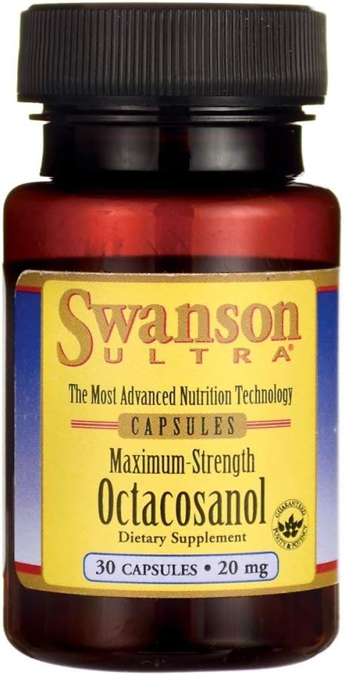 Swanson Maximum - Strength Octacosanol 20 Milligram 30 Kapsler