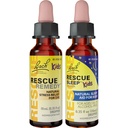 Kids Day & Night Bundle, Bach RESCUE Remedy Kids Dropper [og] RESCUE Sleep Kids Dropper-2-Pk, Stress Relief & Sleep Support med naturlige blomst Essences, Homøopatisk, Non- Alkohol Formel, 10ml Ea