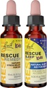 Kids Day & Night Bundle, Bach RESCUE Remedy Kids Dropper [og] RESCUE Sleep Kids Dropper-2-Pk, Stress Relief & Sleep Support med naturlige blomst Essences, Homøopatisk, Non- Alkohol Formel, 10ml Ea