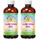 Lily of the Desert Aloe Vera Gel - Indre Fillet Thicker Consistency Aloe Vera Drikke med naturlige vitaminer, fordøjelige enzymer til Gut Health, Mave Relief, Wellness, glødende hud, 32 Oz (Pack of 2)