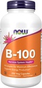 Now Supplements, Vitamin B- 100, Energiproduktion *, Nervesystemet Sundhed *, 250 Veg kapsler
