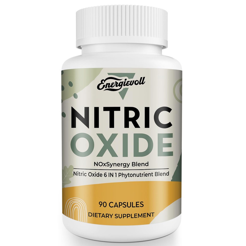 Kvælstoxidtilskud til mænd - Precursor og Phytonutrient Blend til energi, oxygenering og blodtryk (1 pakke)