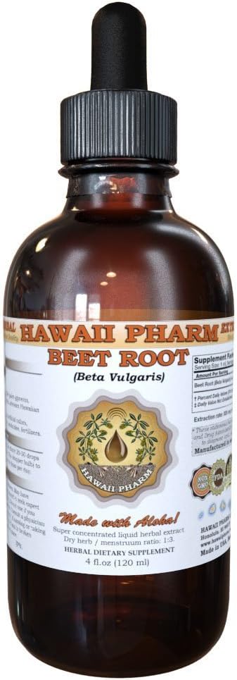 Hawaii Pharm Beet Root (Beta Vulgaris) Flydende ekstrakt 4 oz