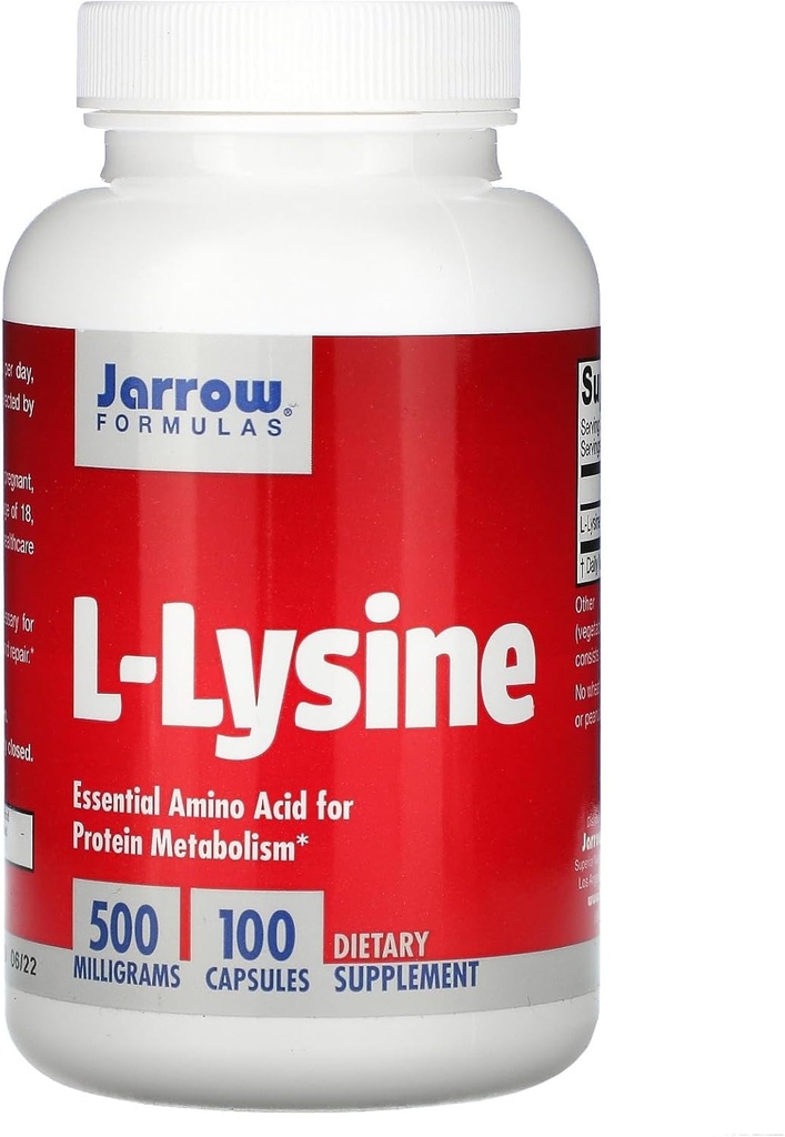 Jarrow Formulas - L- Lysin, 500 mg, 100 kapsler