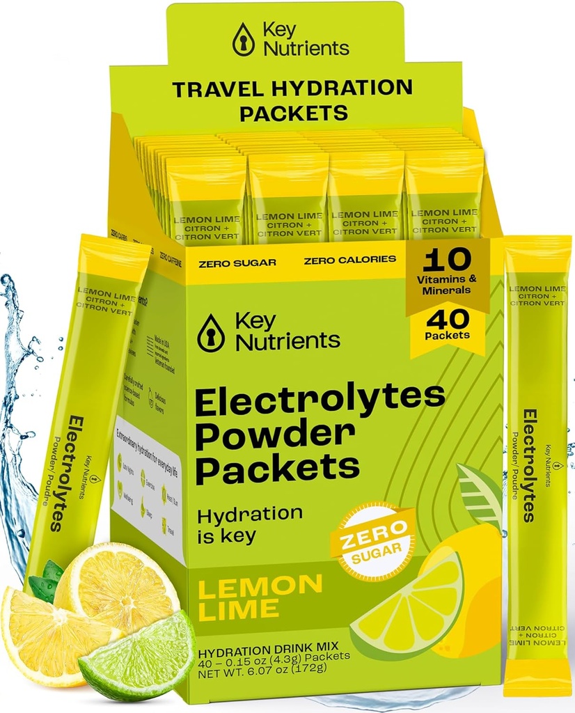 KEY NETRIENSER Elektrolyter Lemon Lime 40 's Stick Packs