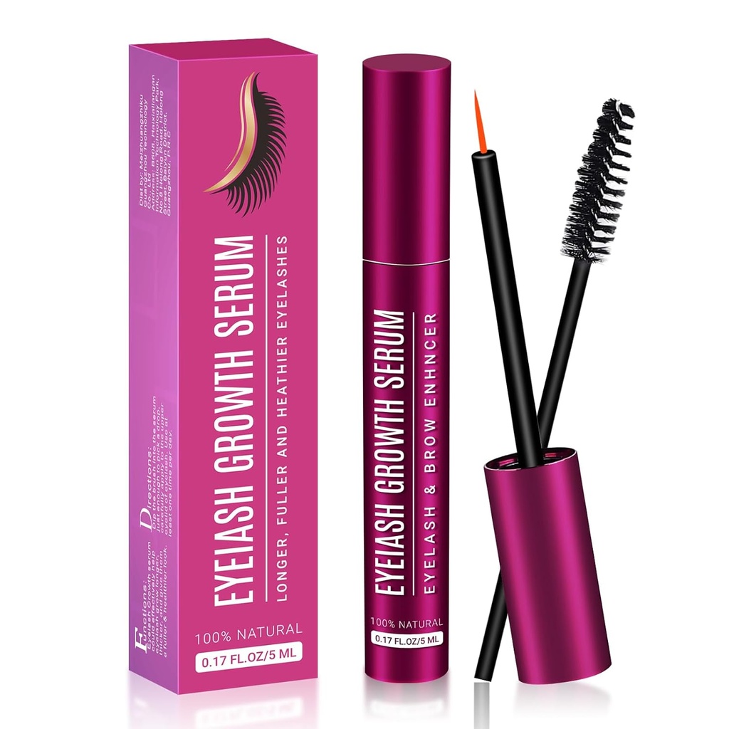 Lash Serum 5ML for Eyelash Growth - Premium Formel for Længere, Fuller, og Thicker Lass - Unleash the Power of Nature for Mesmerizing Resultater