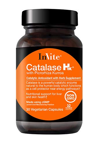 Inviter sundhed Catalase Hx (med Picrorhiza Kurroa), understøtter lever, hud sundhed, non-GMO kosttilskud, 30 vegetariske kapsler (pakke med 1)
