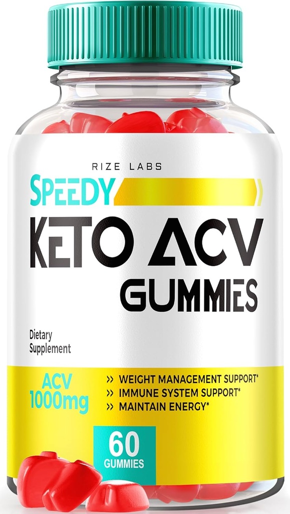 rize laboratorier - Speedy Extreme Keto Plus ACV Gummy til avancerede vægttab med Apple Cider Vinciate 2000mg tillæg (60 gummies)