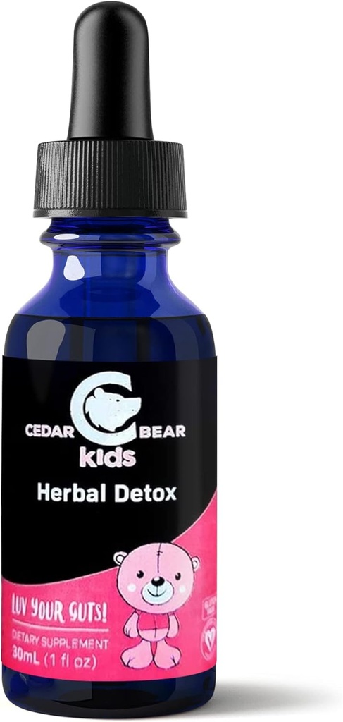 Cedar Bear Herbal Detox for Kids er en flydende Herbal supplement, der hjælper immunsystemet & beskytter Organs Det er ofte påvirket 1 fl oz / 30 ml